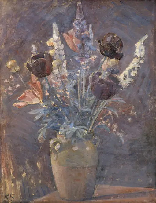 Lervase Med Tulipaner Og Andre Blomster (1884 – 1938) by Karl Schou
